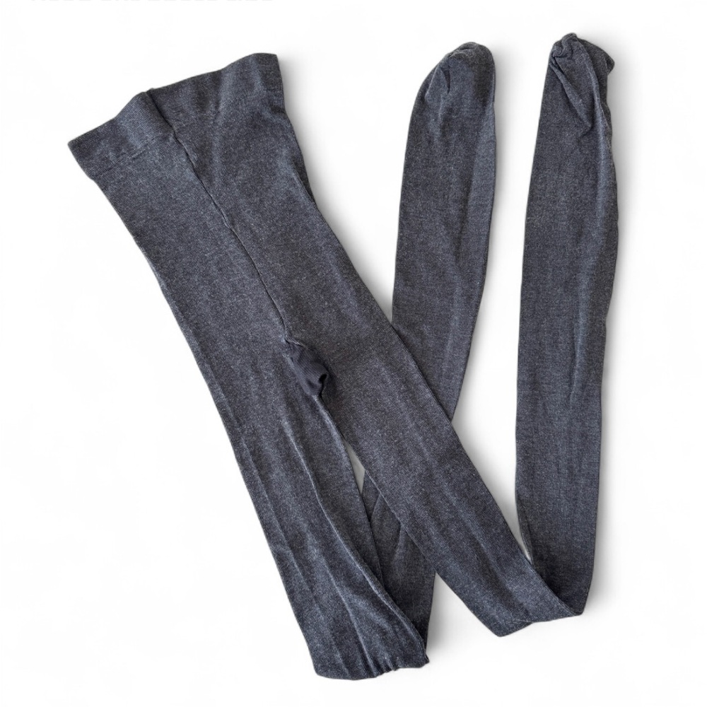 Merona Opaque thick ribbed Tights – dark grey (small Size) – Pre-Owned